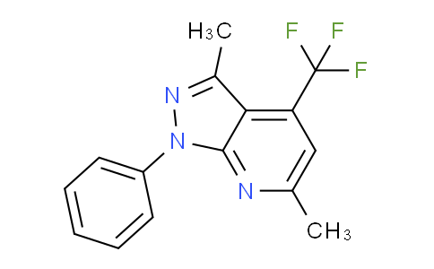 CAS No. 428837-96-1, 3,6-Dimethyl-1-phenyl-4-(trifluoromethyl)-1H-pyrazolo[3,4-b]pyridine
