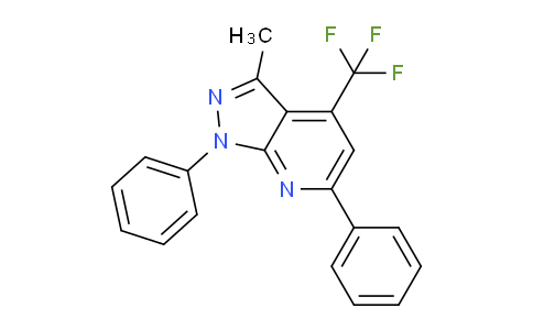 CAS No. 428846-07-5, 3-Methyl-1,6-diphenyl-4-(trifluoromethyl)-1H-pyrazolo[3,4-b]pyridine