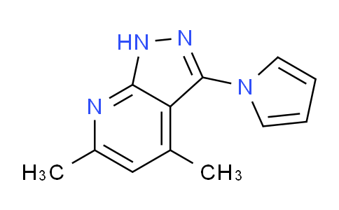 CAS No. 453589-46-3, 4,6-Dimethyl-3-(1H-pyrrol-1-yl)-1H-pyrazolo[3,4-b]pyridine