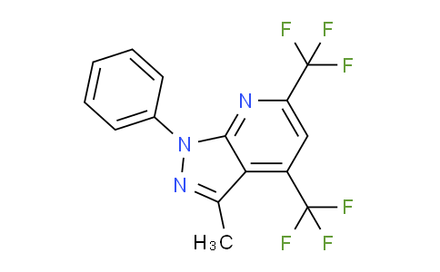 CAS No. 309735-37-3, 3-Methyl-1-phenyl-4,6-bis(trifluoromethyl)-1H-pyrazolo[3,4-b]pyridine