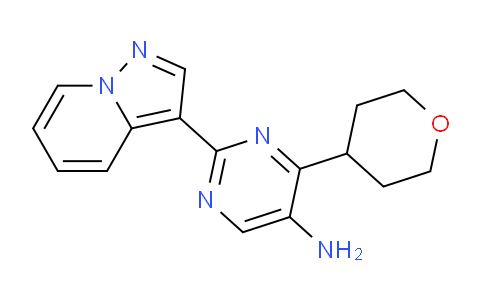 CAS No. 1363404-81-2, 2-(Pyrazolo[1,5-a]pyridin-3-yl)-4-(tetrahydro-2H-pyran-4-yl)pyrimidin-5-amine