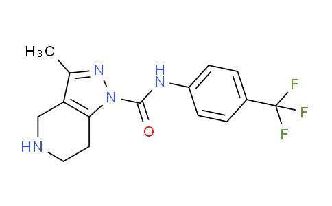 CAS No. 1956318-60-7, 3-Methyl-N-(4-(trifluoromethyl)phenyl)-4,5,6,7-tetrahydro-1H-pyrazolo[4,3-c]pyridine-1-carboxamide