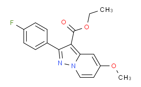 CAS No. 1956377-43-7, Ethyl 2-(4-fluorophenyl)-5-methoxypyrazolo[1,5-a]pyridine-3-carboxylate