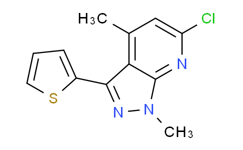 CAS No. 650592-18-0, 6-Chloro-1,4-dimethyl-3-(thiophen-2-yl)-1H-pyrazolo[3,4-b]pyridine