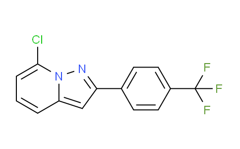 CAS No. 885270-43-9, 7-Chloro-2-(4-(trifluoromethyl)phenyl)pyrazolo[1,5-a]pyridine