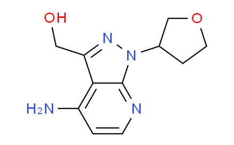CAS No. 1416373-56-2, [4-Amino-1-(tetrahydrofuran-3-yl)-1H-pyrazolo[3,4-b]pyridin-3-yl]methanol