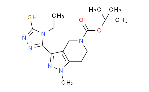 CAS No. 1142210-72-7, tert-Butyl 3-(4-ethyl-5-mercapto-4H-1,2,4-triazol-3-yl)-1-methyl-6,7-dihydro-1H-pyrazolo[4,3-c]pyridine-5(4H)-carboxylate