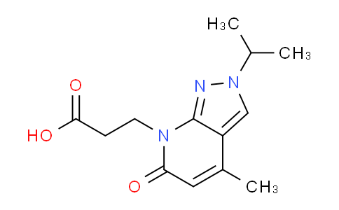 CAS No. 1018163-91-1, 3-(2-Isopropyl-4-methyl-6-oxo-2H-pyrazolo[3,4-b]pyridin-7(6H)-yl)propanoic acid