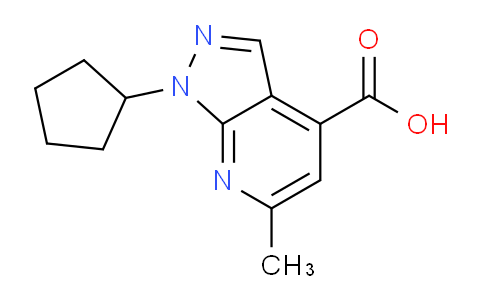 CAS No. 934156-43-1, 1-Cyclopentyl-6-methyl-1H-pyrazolo[3,4-b]pyridine-4-carboxylic acid