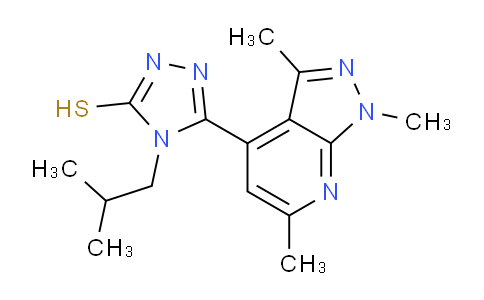 CAS No. 937598-10-2, 4-Isobutyl-5-(1,3,6-trimethyl-1H-pyrazolo[3,4-b]pyridin-4-yl)-4H-1,2,4-triazole-3-thiol