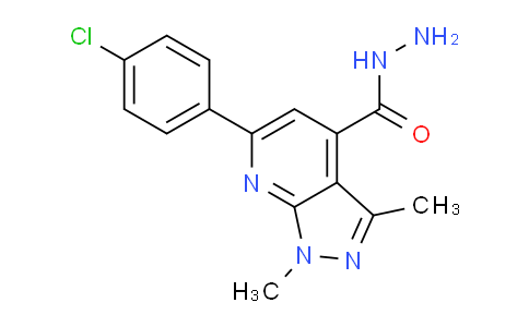CAS No. 937598-14-6, 6-(4-Chlorophenyl)-1,3-dimethyl-1H-pyrazolo[3,4-b]pyridine-4-carbohydrazide