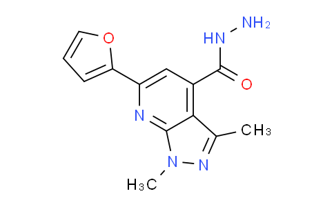 CAS No. 937598-55-5, 6-(Furan-2-yl)-1,3-dimethyl-1H-pyrazolo[3,4-b]pyridine-4-carbohydrazide