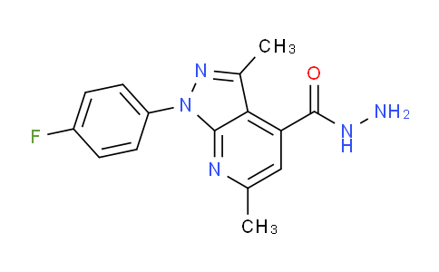CAS No. 937598-58-8, 1-(4-Fluorophenyl)-3,6-dimethyl-1H-pyrazolo[3,4-b]pyridine-4-carbohydrazide