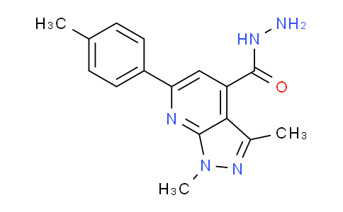 CAS No. 938018-19-0, 1,3-Dimethyl-6-(p-tolyl)-1H-pyrazolo[3,4-b]pyridine-4-carbohydrazide
