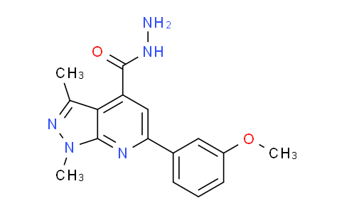 CAS No. 938022-24-3, 6-(3-Methoxyphenyl)-1,3-dimethyl-1H-pyrazolo[3,4-b]pyridine-4-carbohydrazide
