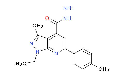 CAS No. 938001-15-1, 1-Ethyl-3-methyl-6-(p-tolyl)-1H-pyrazolo[3,4-b]pyridine-4-carbohydrazide