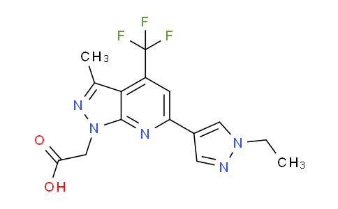 DY778437 | 1006444-20-7 | 2-(6-(1-Ethyl-1H-pyrazol-4-yl)-3-methyl-4-(trifluoromethyl)-1H-pyrazolo[3,4-b]pyridin-1-yl)acetic acid