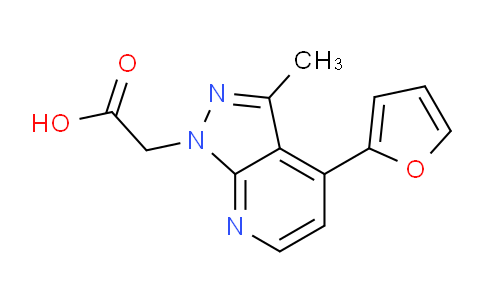 CAS No. 937606-28-5, 2-(4-(Furan-2-yl)-3-methyl-1H-pyrazolo[3,4-b]pyridin-1-yl)acetic acid