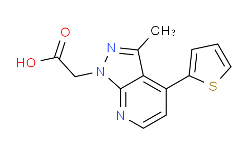 CAS No. 937606-30-9, 2-(3-Methyl-4-(thiophen-2-yl)-1H-pyrazolo[3,4-b]pyridin-1-yl)acetic acid