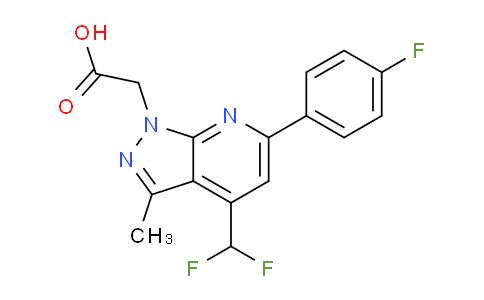 CAS No. 937607-14-2, 2-(4-(Difluoromethyl)-6-(4-fluorophenyl)-3-methyl-1H-pyrazolo[3,4-b]pyridin-1-yl)acetic acid