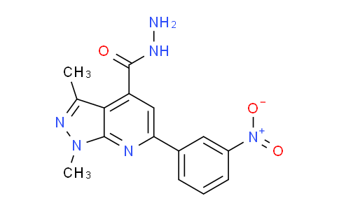 CAS No. 938017-83-5, 1,3-Dimethyl-6-(3-nitrophenyl)-1H-pyrazolo[3,4-b]pyridine-4-carbohydrazide