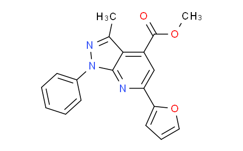CAS No. 832746-65-3, Methyl 6-(furan-2-yl)-3-methyl-1-phenyl-1H-pyrazolo[3,4-b]pyridine-4-carboxylate