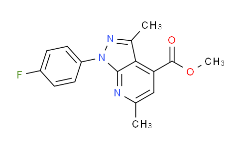 CAS No. 1011370-87-8, Methyl 1-(4-fluorophenyl)-3,6-dimethyl-1H-pyrazolo[3,4-b]pyridine-4-carboxylate