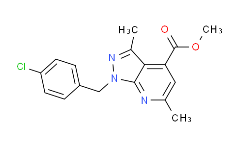 CAS No. 1011370-91-4, Methyl 1-(4-chlorobenzyl)-3,6-dimethyl-1H-pyrazolo[3,4-b]pyridine-4-carboxylate