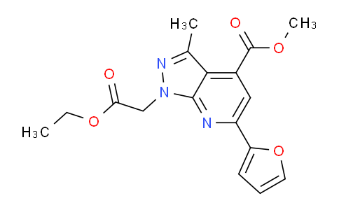 CAS No. 1011398-34-7, Methyl 1-(2-ethoxy-2-oxoethyl)-6-(furan-2-yl)-3-methyl-1H-pyrazolo[3,4-b]pyridine-4-carboxylate