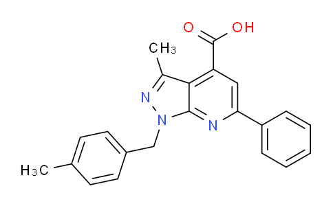 CAS No. 1011397-32-2, 3-Methyl-1-(4-methylbenzyl)-6-phenyl-1H-pyrazolo[3,4-b]pyridine-4-carboxylic acid