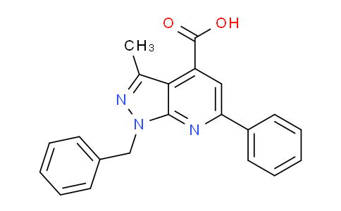 CAS No. 1011398-57-4, 1-Benzyl-3-methyl-6-phenyl-1H-pyrazolo[3,4-b]pyridine-4-carboxylic acid