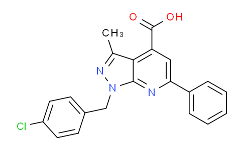 CAS No. 1011400-09-1, 1-(4-Chlorobenzyl)-3-methyl-6-phenyl-1H-pyrazolo[3,4-b]pyridine-4-carboxylic acid