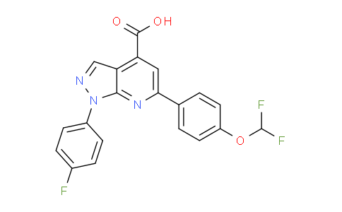 CAS No. 1011397-92-4, 6-(4-(Difluoromethoxy)phenyl)-1-(4-fluorophenyl)-1H-pyrazolo[3,4-b]pyridine-4-carboxylic acid