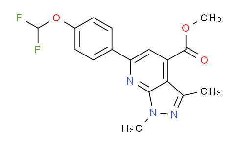 CAS No. 1011397-96-8, Methyl 6-(4-(difluoromethoxy)phenyl)-1,3-dimethyl-1H-pyrazolo[3,4-b]pyridine-4-carboxylate