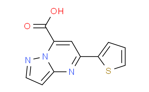 CAS No. 1011363-96-4, 5-(Thiophen-2-yl)pyrazolo[1,5-a]pyrimidine-7-carboxylic acid