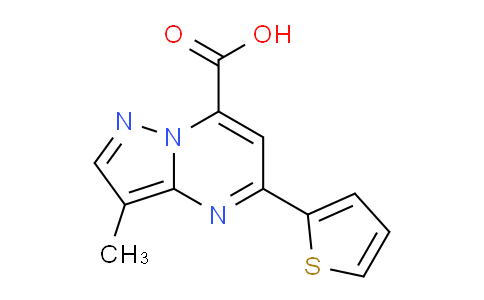 CAS No. 1443278-81-6, 3-Methyl-5-(thiophen-2-yl)pyrazolo[1,5-a]pyrimidine-7-carboxylic acid