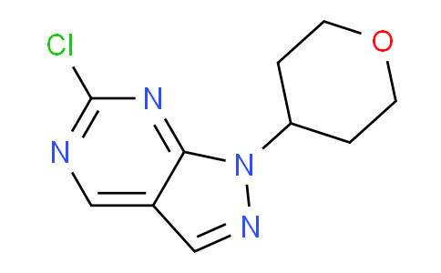CAS No. 1443286-90-5, 6-Chloro-1-(tetrahydro-2H-pyran-4-yl)-1H-pyrazolo[3,4-d]pyrimidine