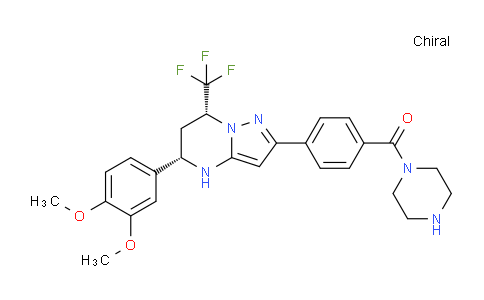 CAS No. 1502815-25-9, (4-((5S,7R)-5-(3,4-Dimethoxyphenyl)-7-(trifluoromethyl)-4,5,6,7-tetrahydropyrazolo[1,5-a]pyrimidin-2-yl)phenyl)(piperazin-1-yl)methanone