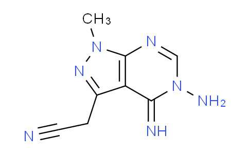 CAS No. 5466-65-9, 2-(5-Amino-4-imino-1-methyl-4,5-dihydro-1H-pyrazolo[3,4-d]pyrimidin-3-yl)acetonitrile