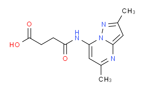CAS No. 171088-81-6, 4-((2,5-Dimethylpyrazolo[1,5-a]pyrimidin-7-yl)amino)-4-oxobutanoic acid