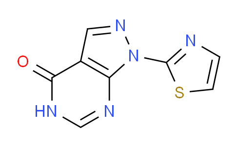 CAS No. 650638-03-2, 1-(Thiazol-2-yl)-1H-pyrazolo[3,4-d]pyrimidin-4(5H)-one