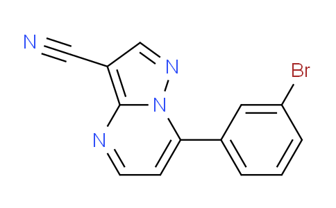 CAS No. 933054-30-9, 7-(3-Bromophenyl)pyrazolo[1,5-a]pyrimidine-3-carbonitrile