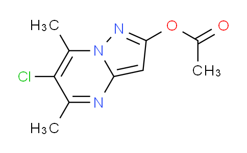 CAS No. 89355-79-3, 6-Chloro-5,7-dimethylpyrazolo[1,5-a]pyrimidin-2-yl acetate