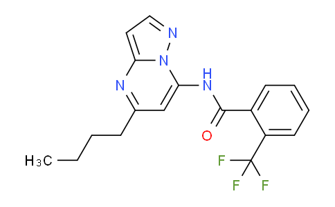 CAS No. 174858-58-3, N-(5-Butylpyrazolo[1,5-a]pyrimidin-7-yl)-2-(trifluoromethyl)benzamide