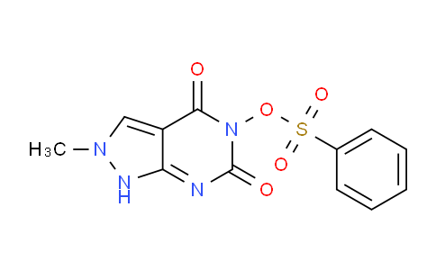 CAS No. 10505-24-5, 2-Methyl-4,6-dioxo-1H-pyrazolo[3,4-d]pyrimidin-5(2H,4H,6H)-yl benzenesulfonate