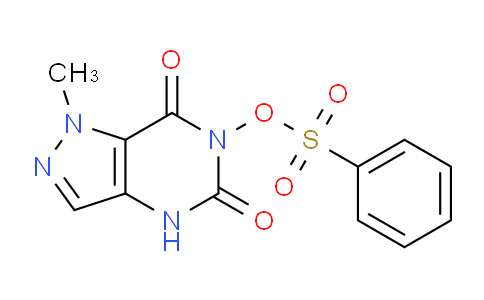 CAS No. 10505-22-3, 1-Methyl-5,7-dioxo-4,5-dihydro-1H-pyrazolo[4,3-d]pyrimidin-6(7H)-yl benzenesulfonate