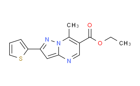 CAS No. 162286-69-3, Ethyl 7-methyl-2-(thiophen-2-yl)pyrazolo[1,5-a]pyrimidine-6-carboxylate