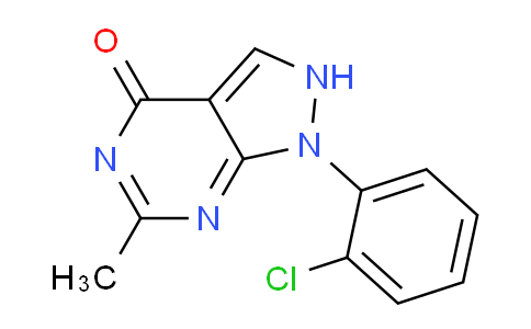 CAS No. 5334-46-3, 1-(2-Chlorophenyl)-6-methyl-1,2-dihydro-4H-pyrazolo[3,4-d]pyrimidin-4-one