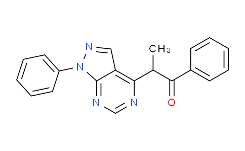 CAS No. 62141-18-8, 1-Phenyl-2-(1-phenyl-1H-pyrazolo[3,4-d]pyrimidin-4-yl)propan-1-one