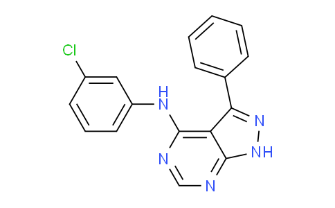 CAS No. 196504-86-6, N-(3-Chlorophenyl)-3-phenyl-1H-pyrazolo[3,4-d]pyrimidin-4-amine
